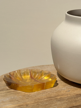 【MOMOMOON】yellow FLUORITE shell tray【MZ0504-9-D】