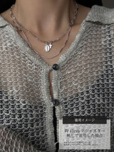 Silver925×天然石｜4月誕生石 ダイヤモンドクォーツ ミニチャーム ネックレス 41cmまたは40cm+アジャスター5cm（Reeplushハンドメイド）