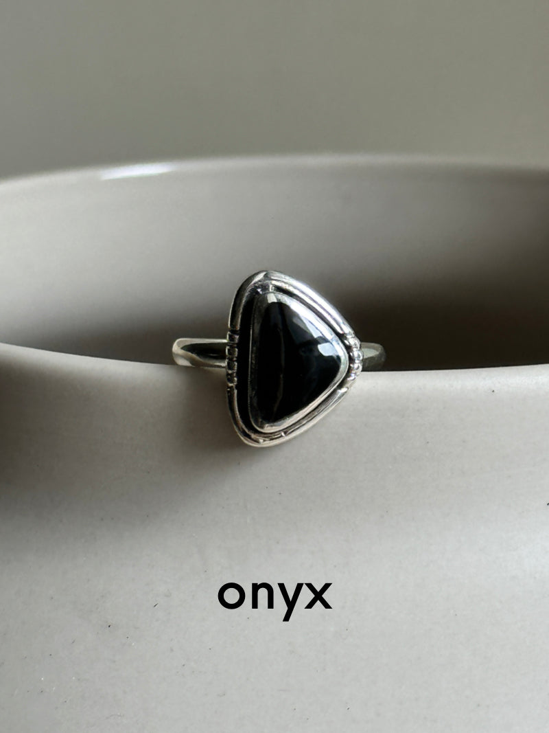 Onyx turquoise Ring
