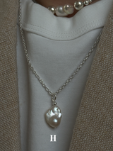 Silver925×天然石｜バロックパール ペンダントトップ（Reeplushハンドメイド）　単体