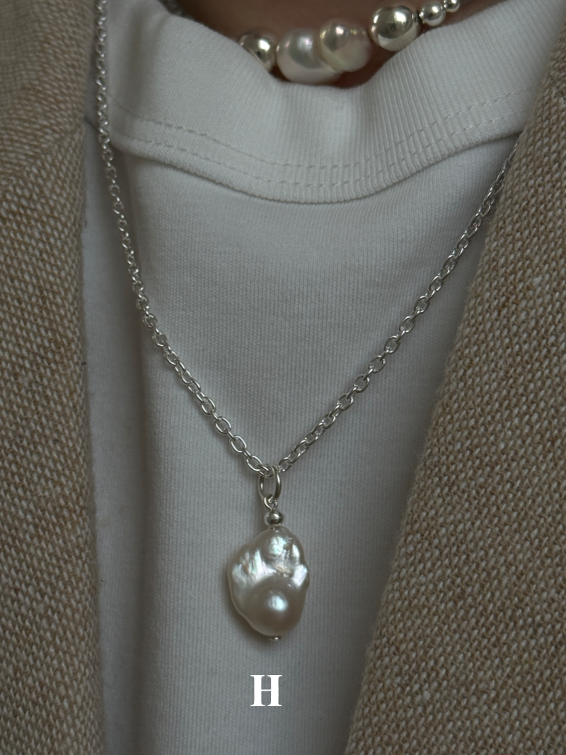 Silver925×天然石｜バロックパール ペンダントトップ（Reeplushハンドメイド）　単体