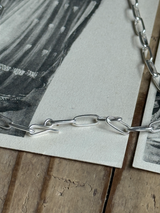 10×4mm幅 フラットロングアズキチェーンネックレス  | 45cm |フックタイプ