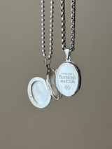 両面刻印【お好きな刻印お入れします】Original Message series - Oval Locket pendant -