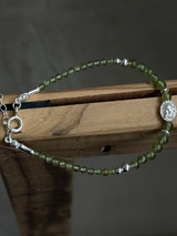 Silver925×天然石｜ペリドット マリア様 ブレスレット（Reeplushハンドメイド）