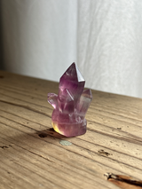 【MOMOMOON】クラスター彫刻 フローライト  |fluorite|天然石・鉱石・パワーストーン【SC081-10】