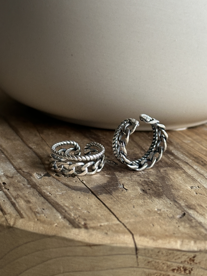 Double chain layered Open Ring