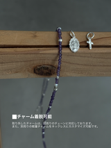 Silver925×天然石｜2月誕生石 アメジスト ミニチャーム ネックレス（Reeplushハンドメイド）