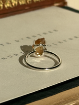 【MOMOMOON】インペリアルトパーズ ラフカットリング：9号 | 天然石・鉱石・パワーストーン