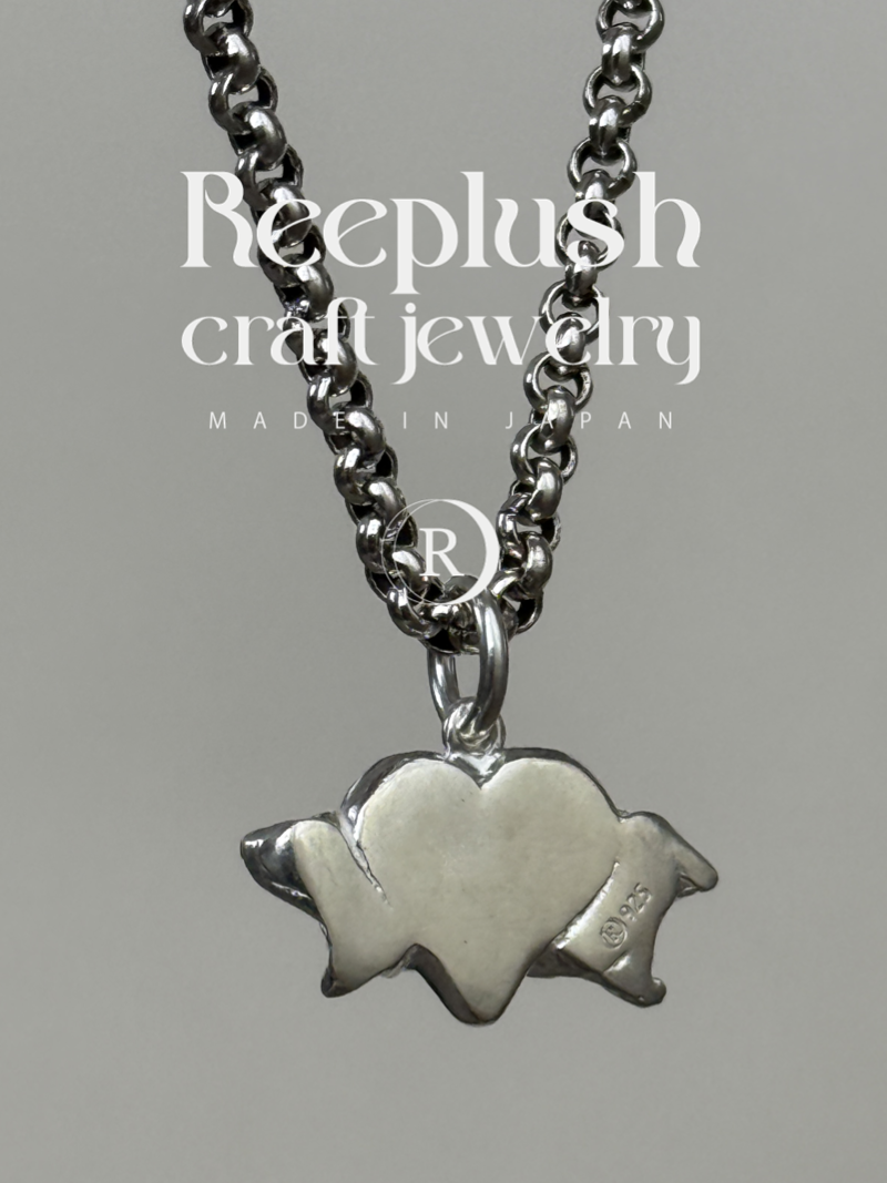 両面刻印【お好きな刻印お入れします】hand craft -Heart Ribbon-