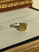 【MOMOMOON】イエローサファイヤ ラフカットリング：14号 | 天然石・鉱石・パワーストーン