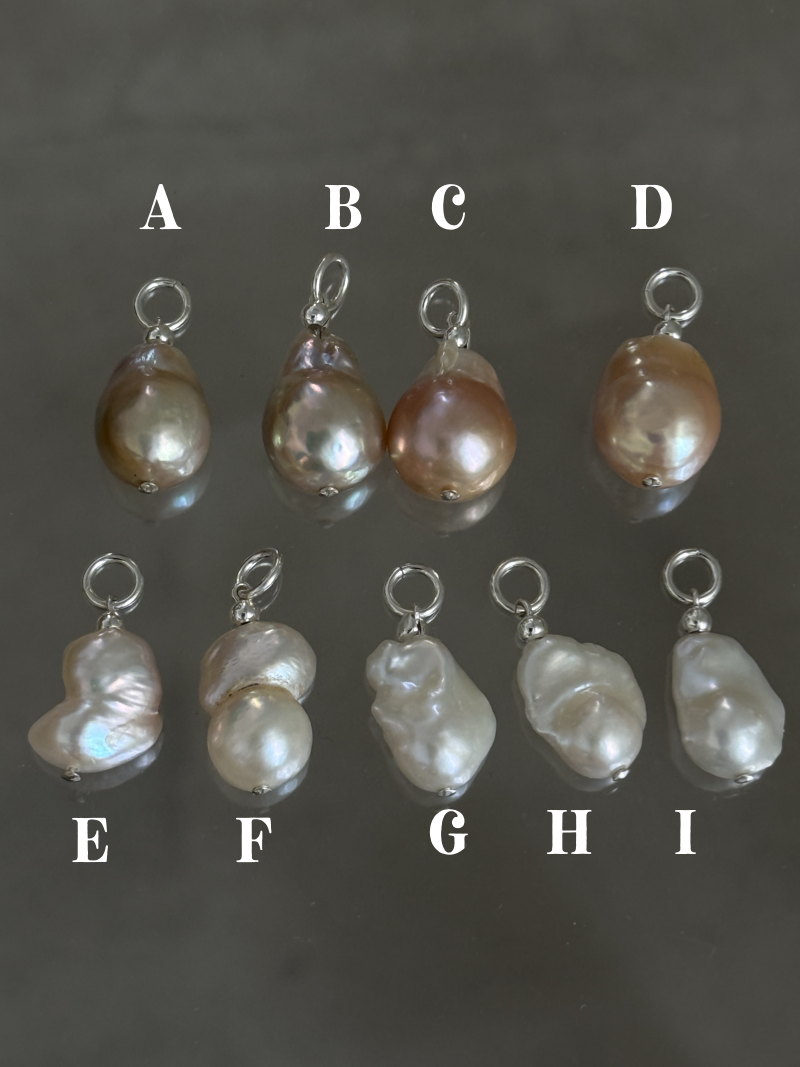Silver925×天然石｜バロックパール ペンダントトップ（Reeplushハンドメイド）　単体