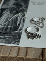 Chain drop Cross Ring 13号| silver925 | 十字架 |  軽量