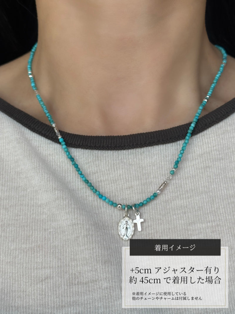 Silver925×天然石｜12月誕生石 トルコ石(ターコイズ) ミニチャーム
