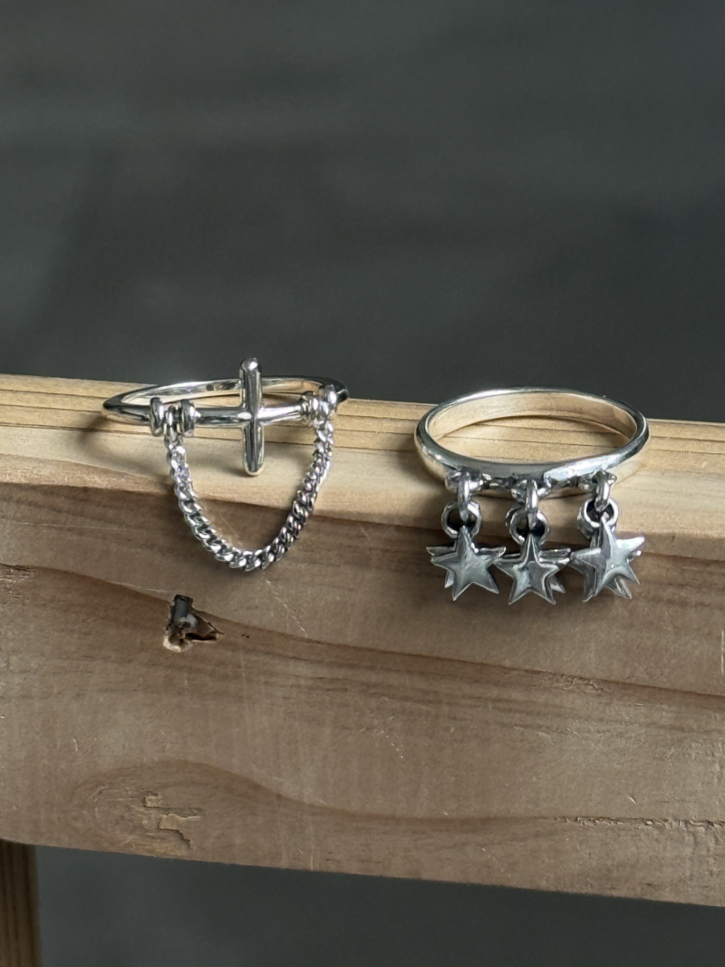 STAR shower Ring 12号,14号| silver925 | 星 | 軽量 – Reeplush