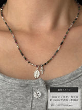 Silver925×天然石｜10月誕生石 淡い色味 マルチカラートルマリン ミニチャーム ネックレス 41cmまたは40cm+アジャスター5cm（Reeplushハンドメイド）