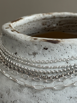 3mm High Dome chain Necklace 40cm,50cm,60cm |シルバー925【セット割引対象外】