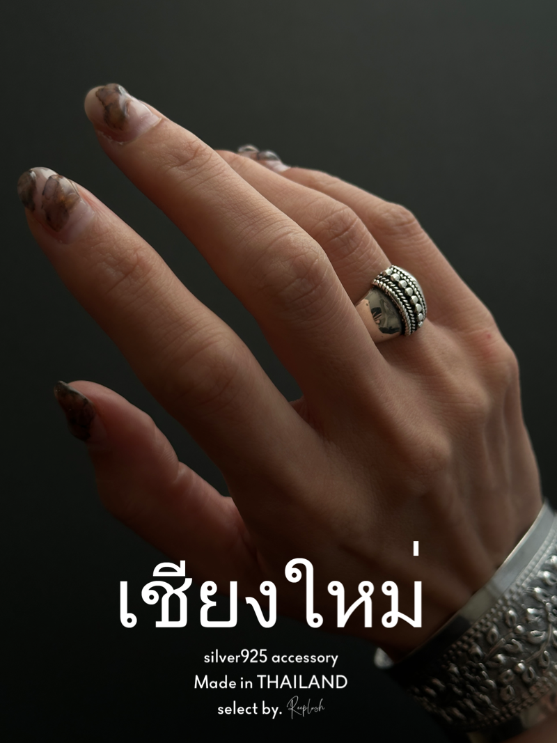 【Chiengmai silver】Viṣṇu Ring 12号/20号【made in THAILAND 】