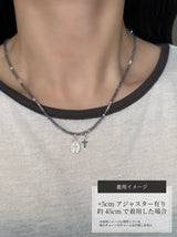 Silver925×天然石｜3月誕生石 マダガスカル産アイオライト ミニチャーム ネックレス 41cmまたは40cm+アジャスター5cm（Reeplushハンドメイド）宝石質