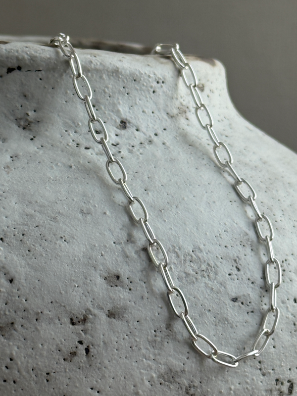 7.2×3.5mm Long Cable Chain Necklace 40cm,50cm |シルバー925【セット