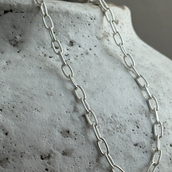 7.2×3.5mm Long Cable Chain Necklace 40cm,50cm | シルバー925