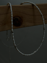 Silver925×天然石｜2.8mm バロックパールチョーカー ネックレス37.5cm〜42cm（Reeplushハンドメイド）軽量チャーム追加可能