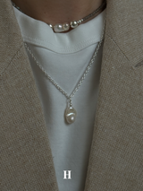 Silver925×天然石｜バロックパール ペンダントトップ（Reeplushハンドメイド）　単体