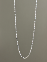 1.5mm幅 ボール&オーバルボール MIX チェーンネックレス  40cm |シルバー925【セット割引対象外】