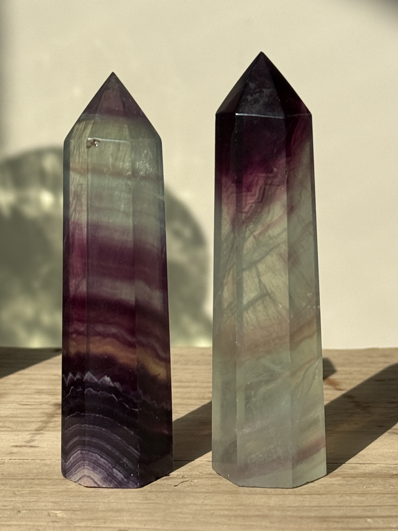 MOMOMOON】フローライト タワー 2点セット |fluorite|天然石・鉱石