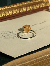 【MOMOMOON】インペリアルトパーズ ラフカットリング：13.5号 | 天然石・鉱石・パワーストーン