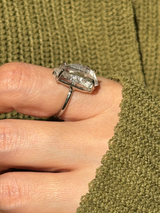 【MOMOMOON】ハーキーマダイヤモンド ラフカットリング：フリーサイズ| 天然石・鉱石・パワーストーン