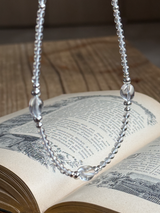 Silver925×天然石｜ロッククリスタルネックレス 40cmまたは40cm+アジャスター4.5cm（Reeplushハンドメイド）