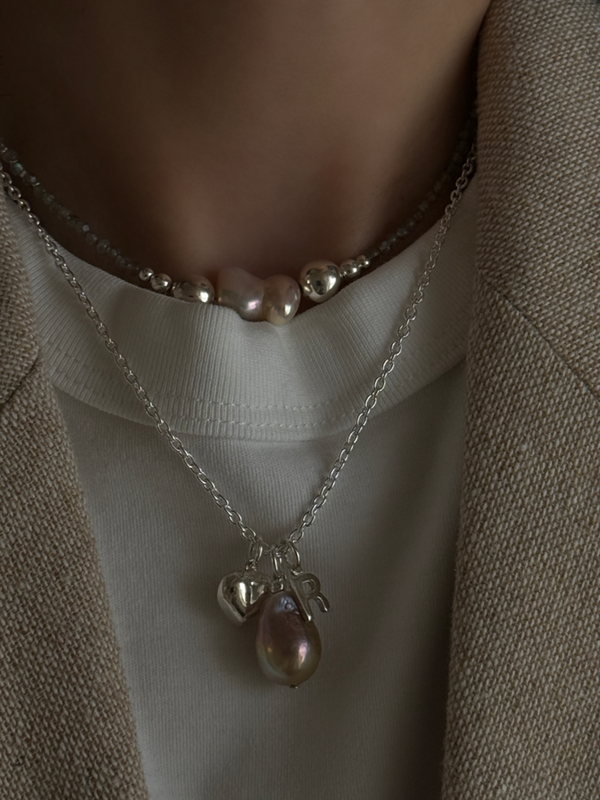 Silver925×天然石｜バロックパール ペンダントトップ（Reeplushハンドメイド）　単体