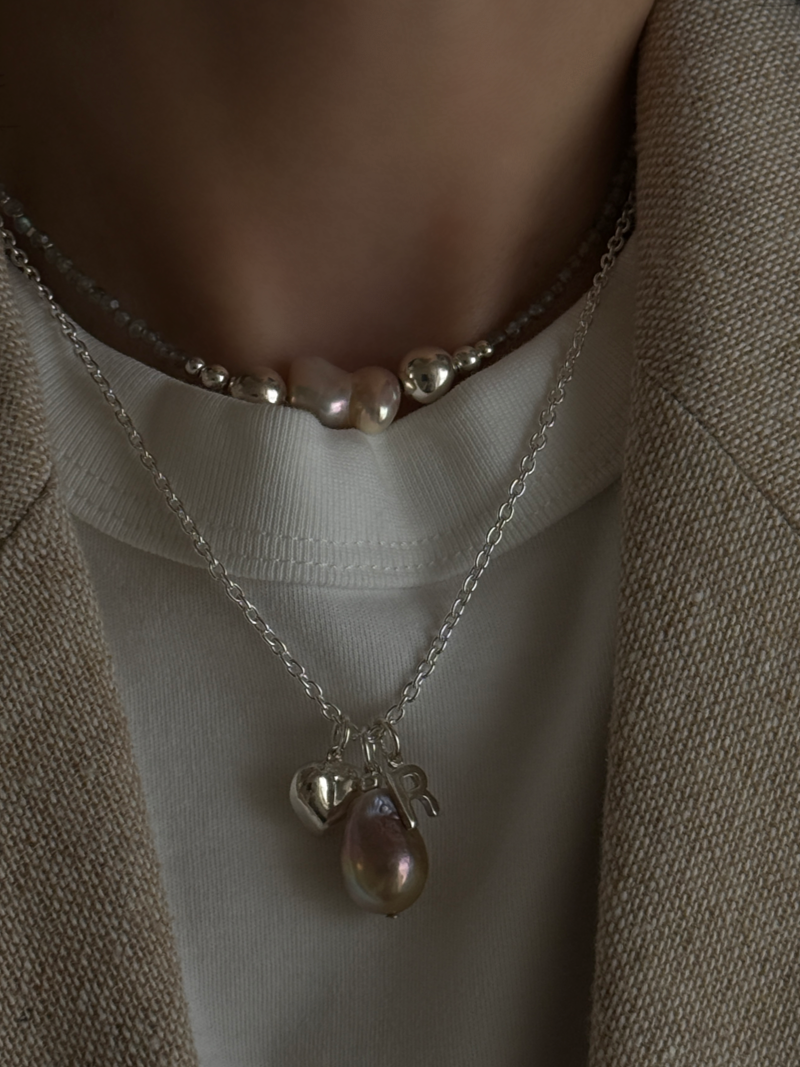 Silver925×天然石｜バロックパール ペンダントトップ（Reeplushハンドメイド）　単体