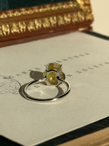 【MOMOMOON】イエローサファイヤ ラフカットリング：14号 | 天然石・鉱石・パワーストーン