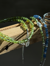 Silver925×天然石｜カイヤナイト マリア様 ブレスレット（Reeplushハンドメイド）