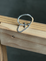 Chain drop Cross Ring 13号| silver925 | 十字架 |  軽量