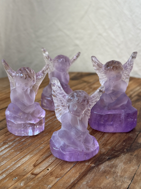 ランダム発送特価品【MOMOMOON】Amethyst Quartz Angel /Brazil