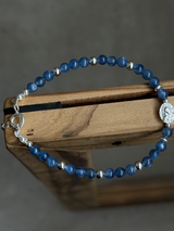 Silver925×天然石｜カイヤナイト マリア様 ブレスレット（Reeplushハンドメイド）