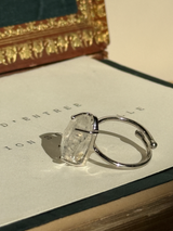 【MOMOMOON】ハーキーマダイヤモンド ラフカットリング：フリーサイズ| 天然石・鉱石・パワーストーン