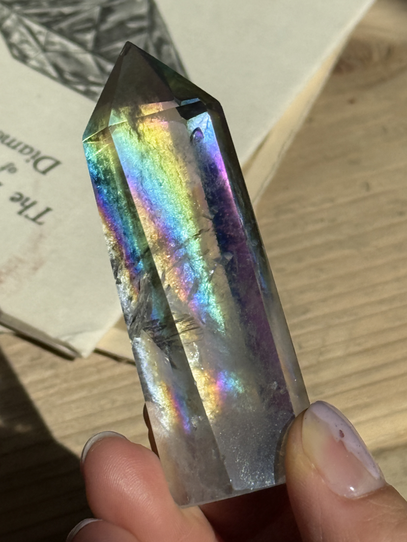 MOMOMOON】レインボーオーラクリスタル（水晶）ポイント D | 天然石