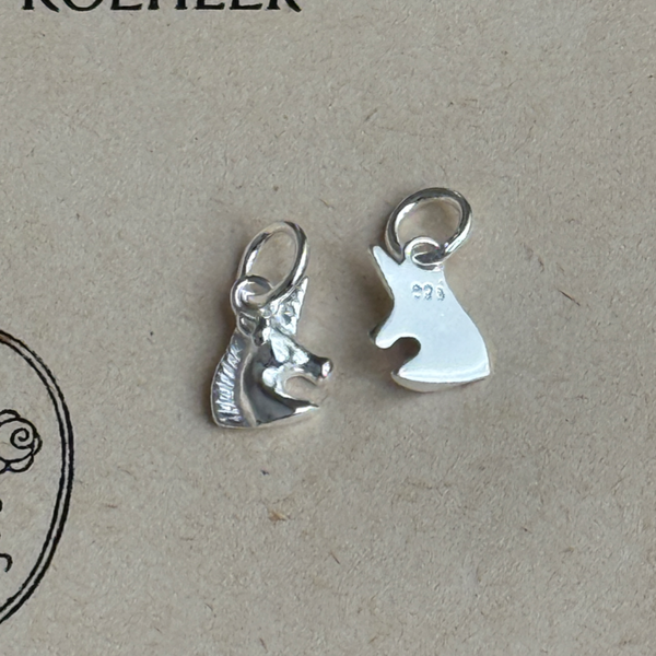 軽量 ミニユニコーンチャーム 約10×7.5×2mm |シルバー925|セレクト