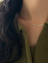 【セット割引対象外】2.3mm幅 フラットアズキチェーンネックレス  | 40cm