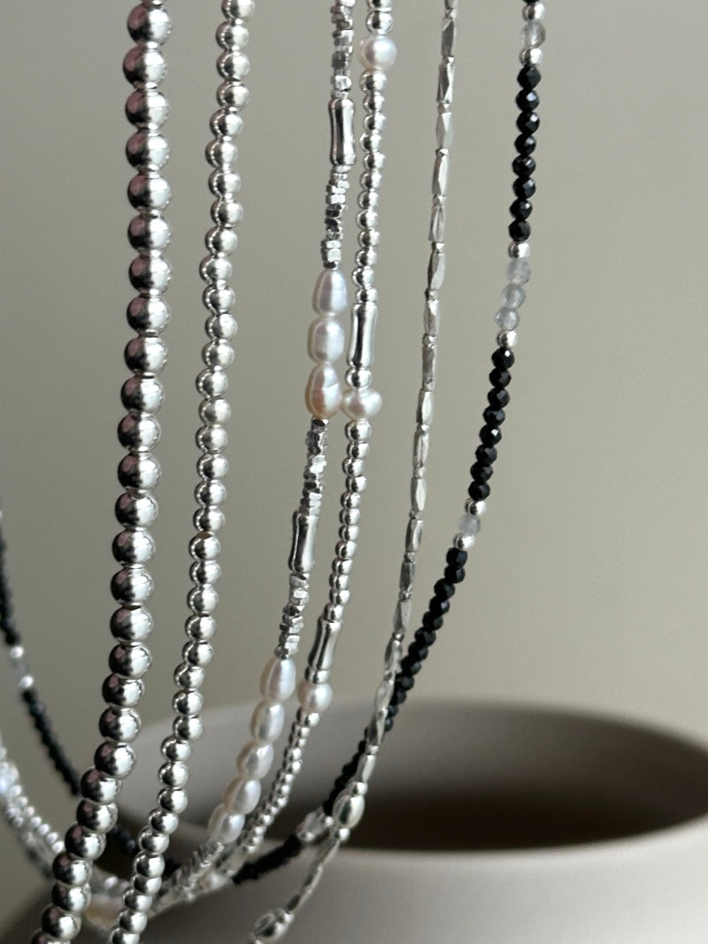 Labradorite × cubiczirconia Necklace(再入荷)