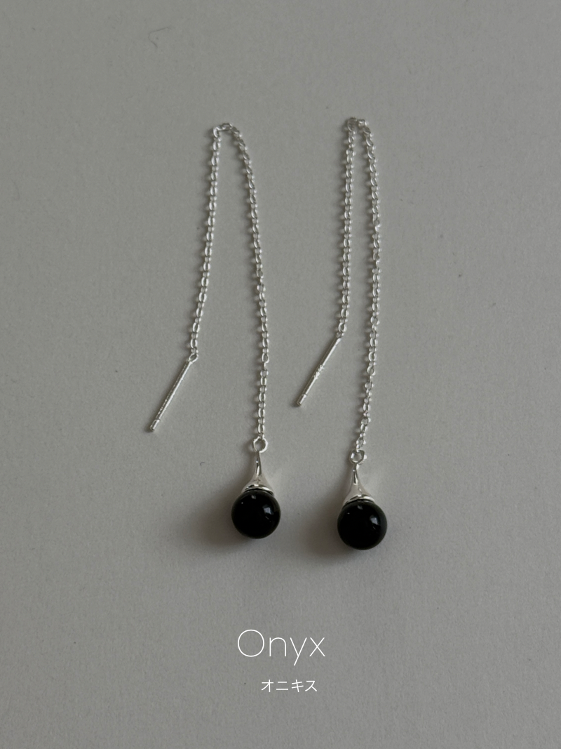 Onyx,Red Onyx Drop chain pierce