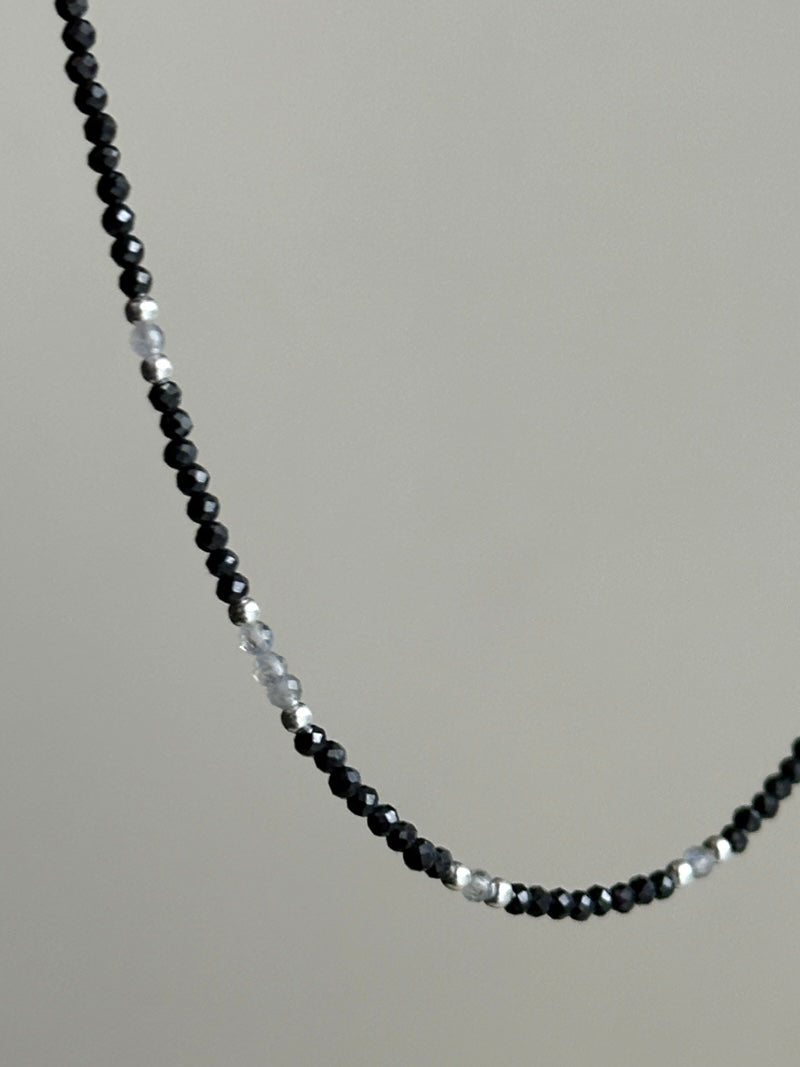 Labradorite × cubiczirconia Necklace(再入荷)