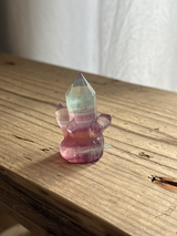 【MOMOMOON】クラスター彫刻 フローライト  |fluorite|天然石・鉱石・パワーストーン【SC081-11】