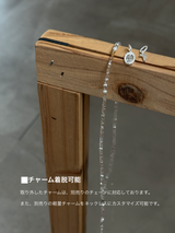 Silver925×天然石｜11月誕生石 トパーズ ミニチャーム ネックレス（Reeplushハンドメイド）