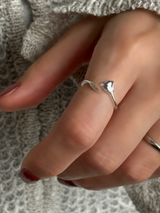 フリーサイズ 一輪のバラリング 10号〜16号程度調整可能| silver925 | Rose