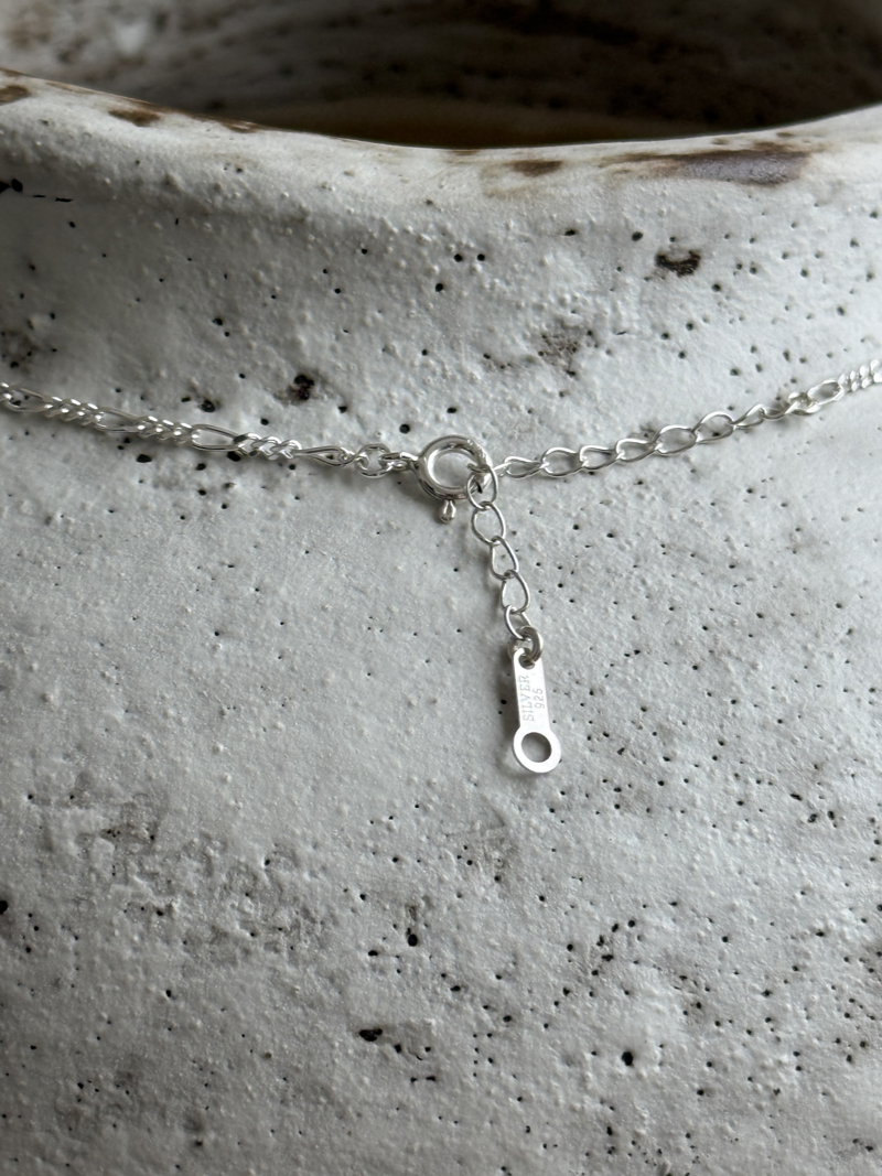 Silver925｜シルバーフィガロチェーンチョーカー ネックレス36cm+