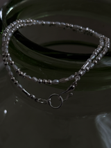 Silver925×天然石｜A/バロックパールのチョーカーネックレス 39cm（Reeplushハンドメイド）